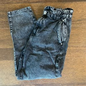 Zara High Waisted Paperbag Jeans